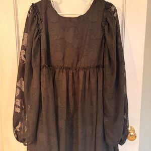 Francesca's Collections Gray Long Sleeve Dress